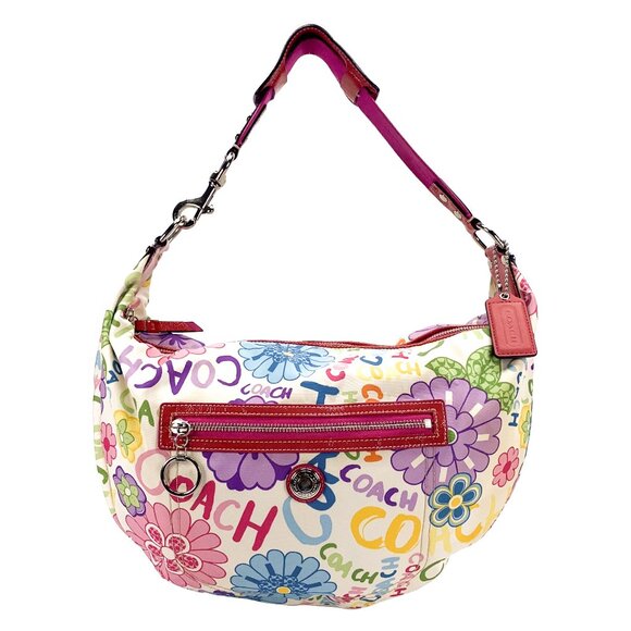 Coach Handbags - COACH Poppy Daisy Floral Graffiti Multi Color Hobo Shoulder Bag - B1082-F14883